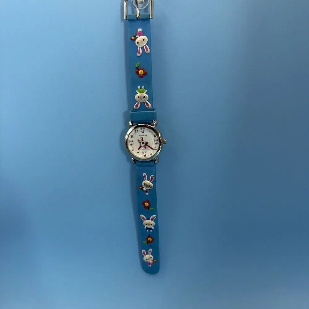 Geneva Rabbit Cartoon Style Quartz Silicone Strap Children's Watch